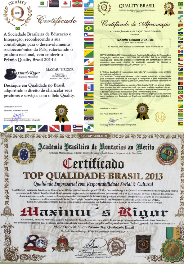 Certificados de Qualidade